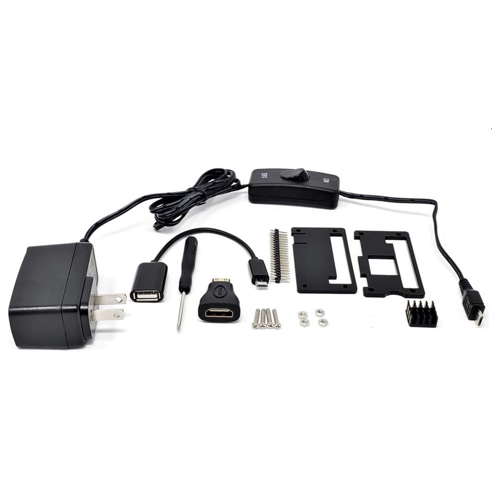 Micro Connectors Raspberry Pi Zero Starter Case Kit with Power Adapter