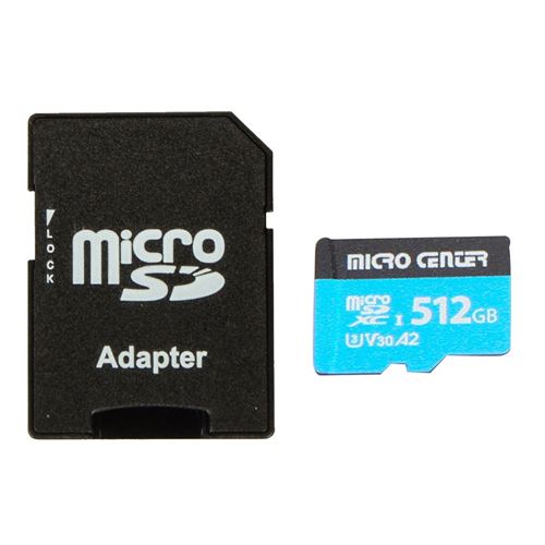 rendering Army Zealot Micro Center Performance 512GB microSDXC Card UHS-I Flash Memory Card Class  10 U3 V30 A2 Micro SD Card with Adapter - Micro Center
