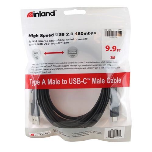  USB 2.0 A to USB A Male High-Speed 480 Mbps Cable Data