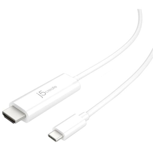 hoekpunt Riet item j5create JCC153 USB-C to 4K HDMI 2.0 Cable 5 ft.- White - Micro Center