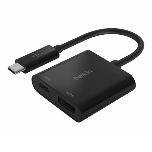Belkin USB-C to + Charge (Supports 4K UHD Video, Passthrough Power up 60W for Connected Devices) MacBook Pro - Micro Center