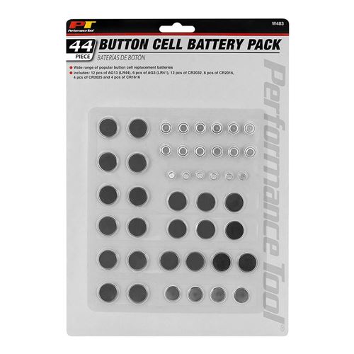Performance Tools 44pc Button Cell Battery Pack - Micro Center