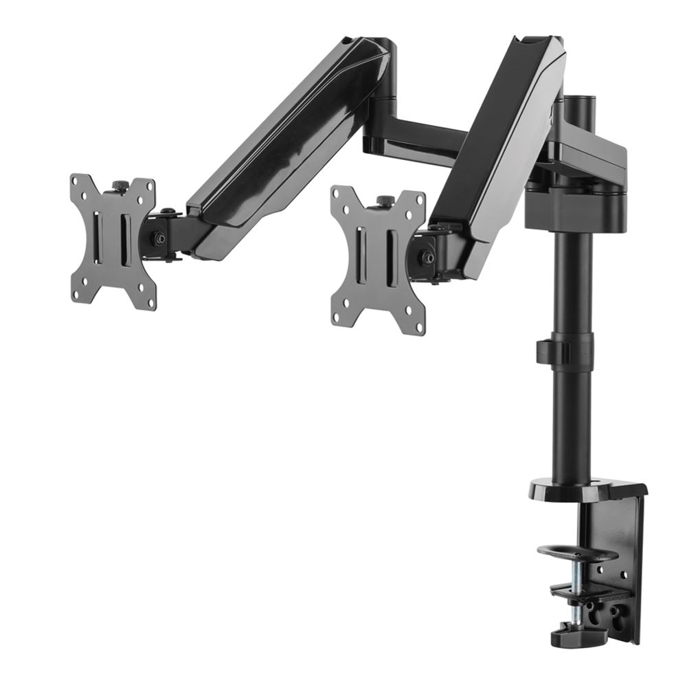 Inland LDT16-C024N Gas Spring Dual Monitor Desk Mount for Monitors 17 ...