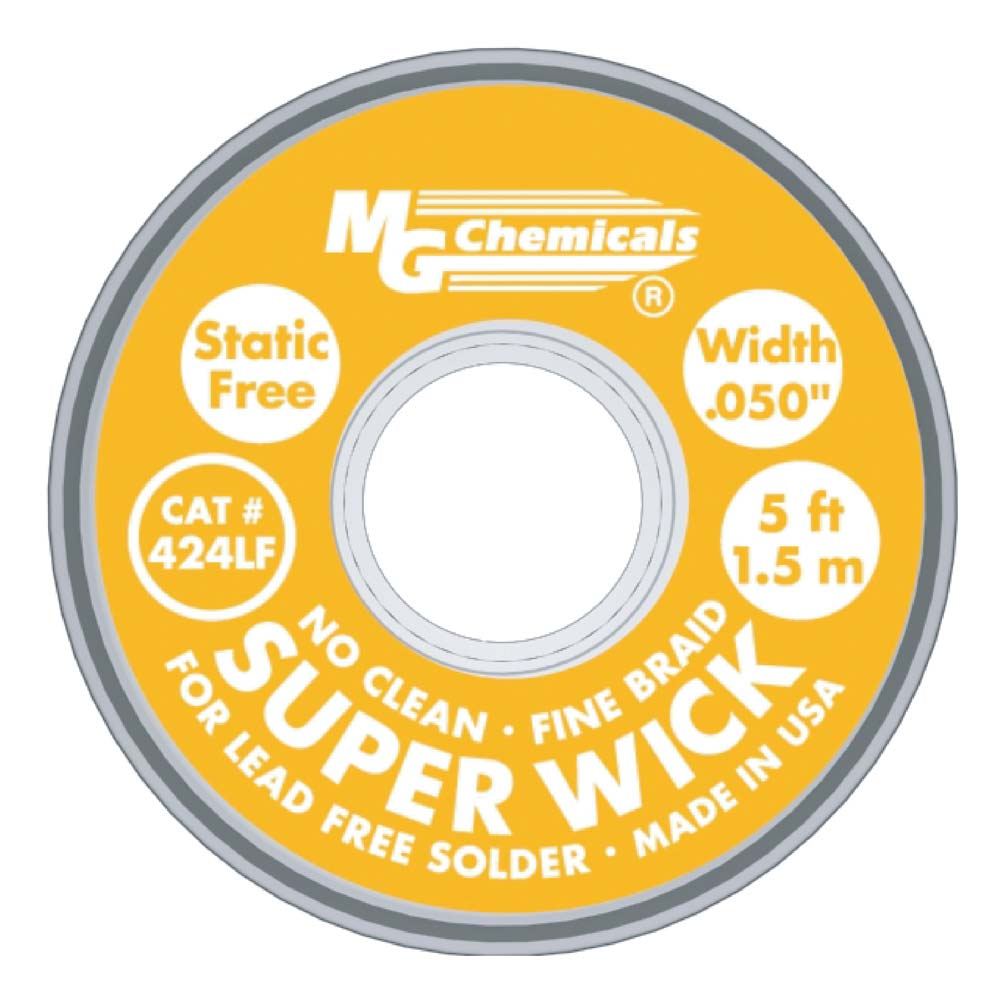 MG Chemicals Super Wick Desoldering Braid Lead Free Solder Yellow 2, 0