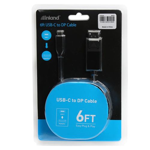 Inland USB 3.1 (Gen 2 Type-C) to USB 3.1 (Gen 2 Type-C) Cable 3.28 ft. -  Black - Micro Center