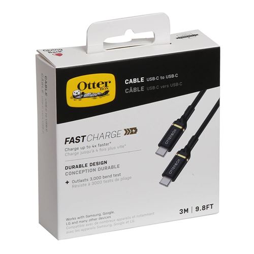 Black 3m USB-C to USB-C Cables from OtterBox are Dependable