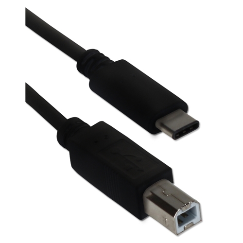 segment verdacht maaien QVS 3.3 ft. USB-C to USB-B Data Cable - Micro Center