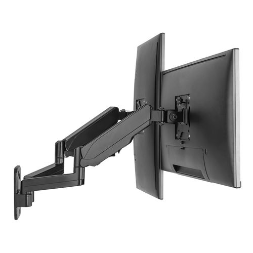 Inland Dual Screen Wall-Mounted Gas Spring Monitor Arm for 17 - 32
