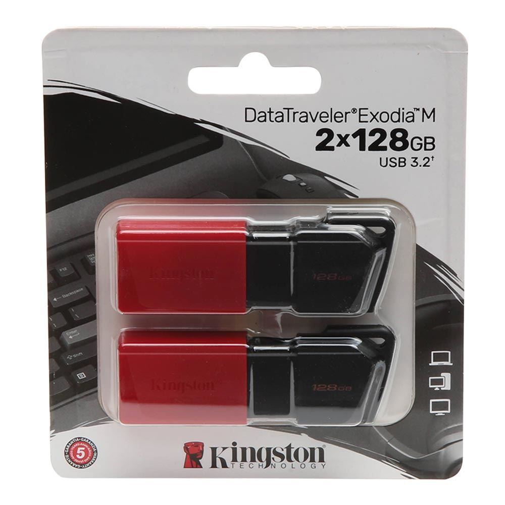 Kingston 128GB DataTraveler Exodia M SuperSpeed+ USB 3.2 (Gen 1) Flash ...