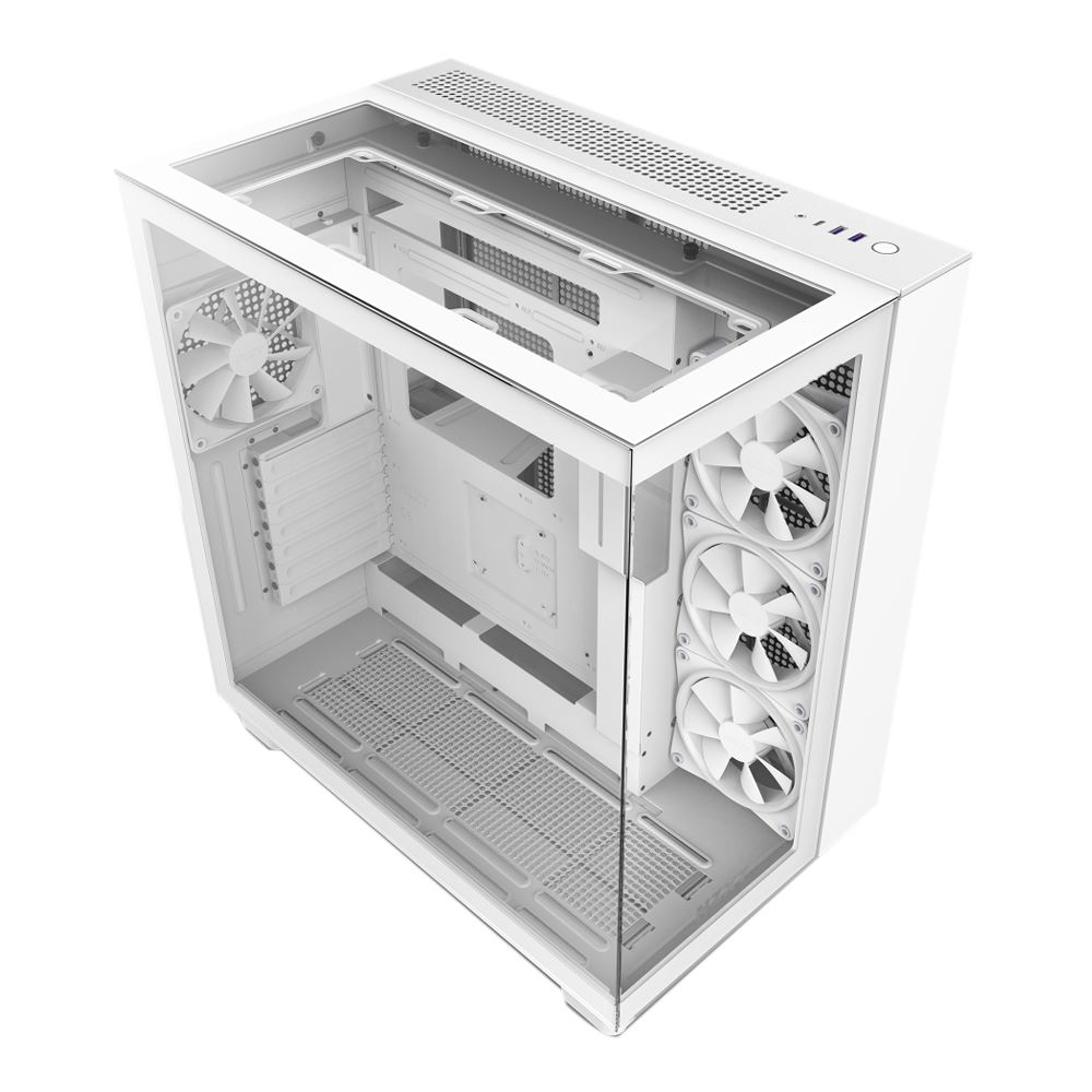 NZXT H9 Elite Tempered Glass ATX Mid-Tower Computer Case - White ...