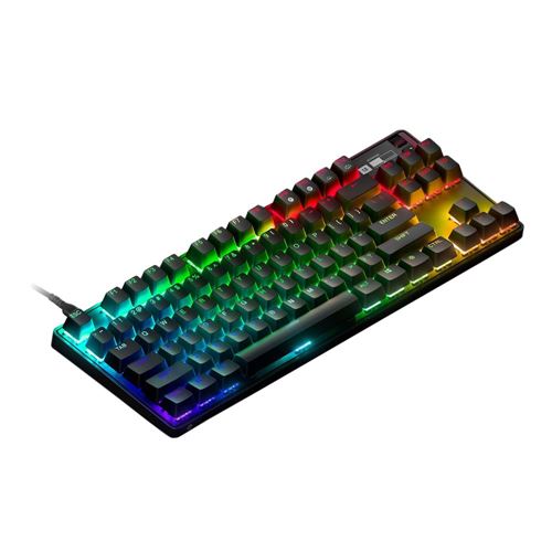  SteelSeries Apex Pro TKL Wireless HyperMagnetic Gaming Keyboard  — World's Fastest Keyboard — Esports Tenkeyless — OLED Screen — Adjustable  Actuation — PBT Keycaps — Bluetooth — 2.4GHz — USB-C : Electronics