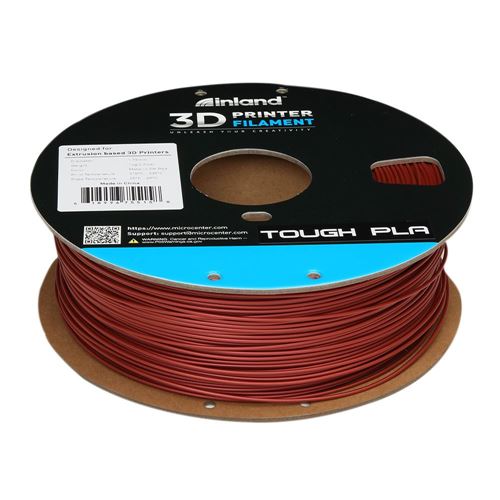 Inland 1.75mm Light Gray Tough PLA 3D Printer Filament - 1kg Spool (2.2  lbs) - Micro Center