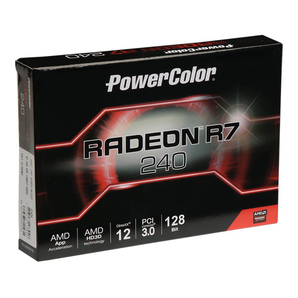 PowerColor AMD Radeon R7 240 Low Profile Single Fan 4GB GDDR5 PCIe 3.0 ...