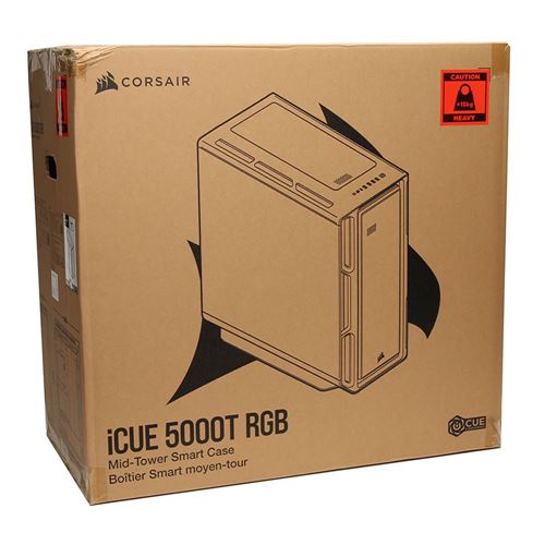iCUE 5000T RGB Tempered Glass Mid-Tower Computer Case - White - Micro Center