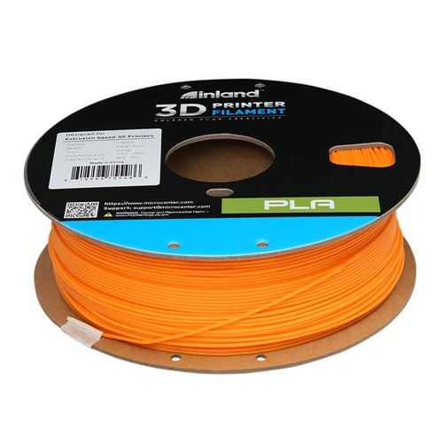 Inland 1.75mm PLA Light Weight 3D Printer Filament 0.8 kg (1.8 lbs.) Spool  - White; Dimensional Accuracy +/- 0.05mm, Fits - Micro Center