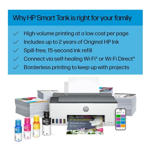 At bygge til bundet Vred HP Smart Tank 5101 Wireless All-in-One Ink Tank Printer; with up to 2 years  of ink included - Micro Center