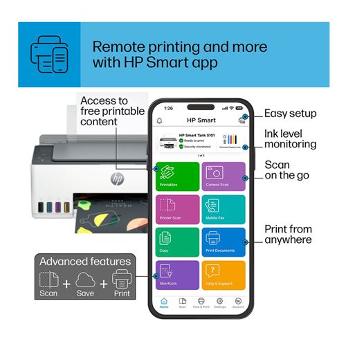 HP Smart Tank 6001 Wireless All-in-One Ink Tank Printer; with up to 2 years  of ink included - Micro Center