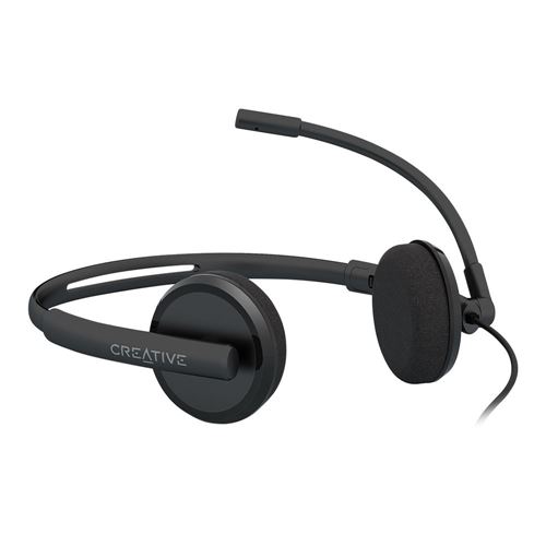 Creative Labs Inline USB Black; Microphone; - Noise-cancelling Headset - Center Micro HS-220 Remote