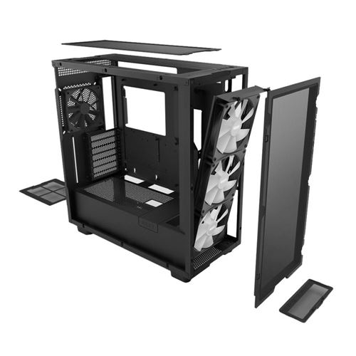 NZXT H7 Flow RGB Tempered Glass ATX Mid-Tower Computer Case - Black - Micro  Center