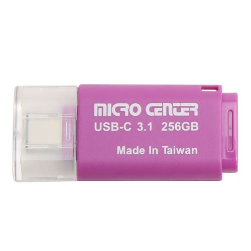 Information karton derefter Micro Center 256GB USB Type-C SuperSpeed USB 3.1 (Gen 1) Flash Drive -  Purple - Micro Center