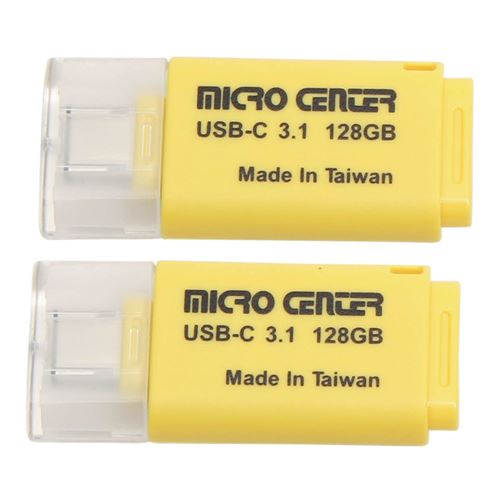 uregelmæssig Til sandheden hale Micro Center 128GB USB Type-C SuperSpeed USB 3.1 (Gen 1) Flash Drive -  Yellow (2 Pack) - Micro Center