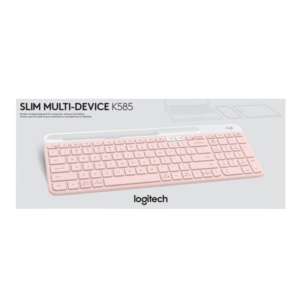 Logitech K585 Multi-Device Slim Wireless Compact Keyboard - Micro Center