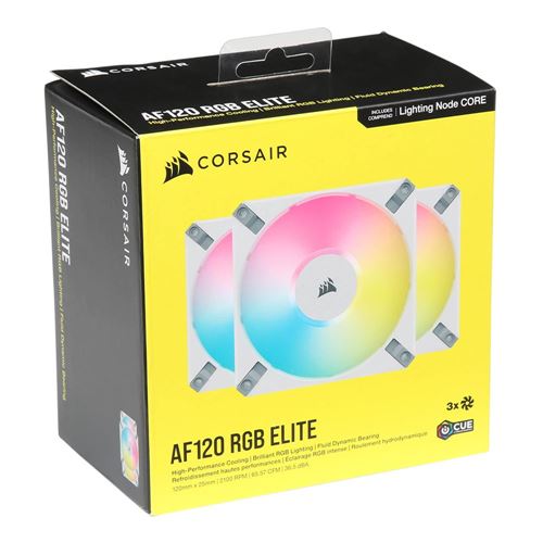 Corsair iCUE LINK QX120 RGB Magnetic Dome Bearing 120mm PWM Fans Starter  Kit - White - 3 Pack - Micro Center