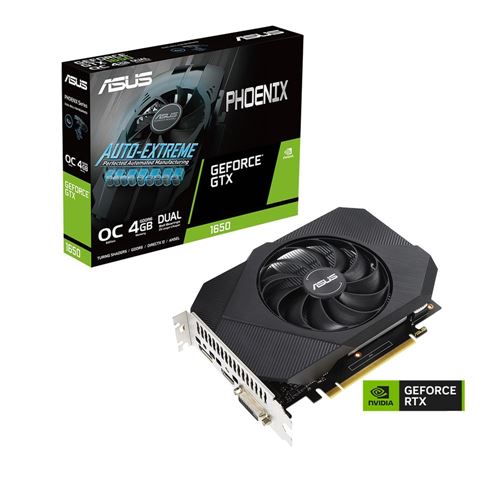 ASUS NVIDIA GeForce GTX 1650 Phoenix Overclocked Single Fan 4 GB