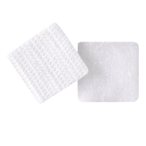 Velcro 90073 Sticky-Back Hook and Loop Square Fasteners on Strips, 7/8,  White, 12 Sets/Pack 