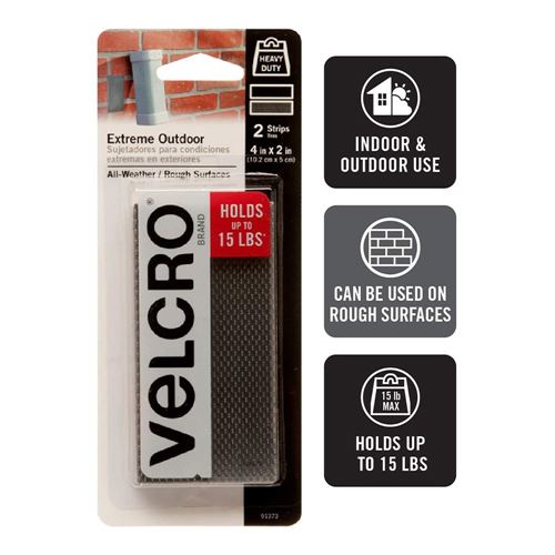 VELCRO Industrial Strength 2 Pack 4 x 2 - Clear - Micro Center