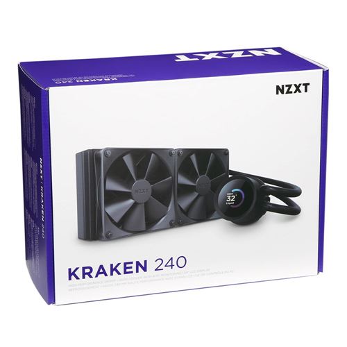 NZXT Kraken 240mm All in One Liquid CPU Cooling Kit - Black - Micro Center