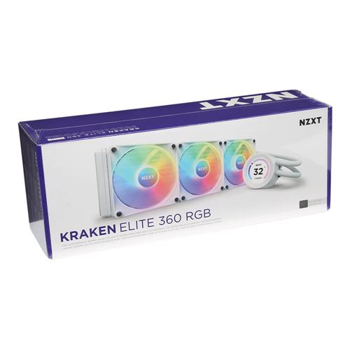 NZXT Kraken 360 Elite White RGB AIO CPU Water Cooler 360mm