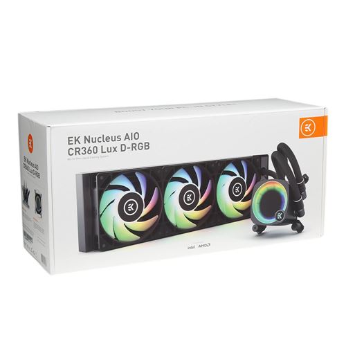 EK Nucleus AIO CR360 Lux D-RGB 360mm RGB Water Cooling Kit - Black - Micro  Center