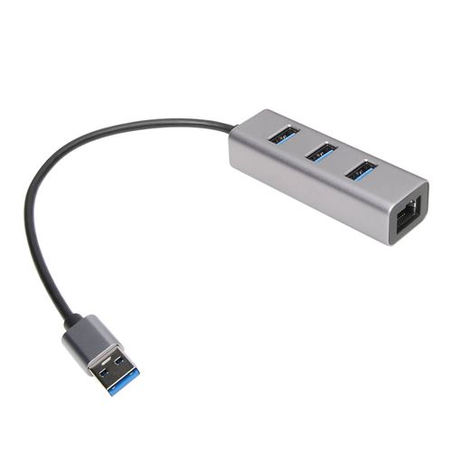 4-in-1 USB-C Hub, USB-C to 3 x USB-A and 1x RJ45 Ethernet LAN
