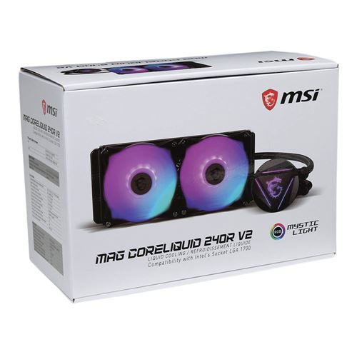 MSI MAG CoreLiquid 240R V2 240mm RGB Water Cooling Kit - White - Micro  Center