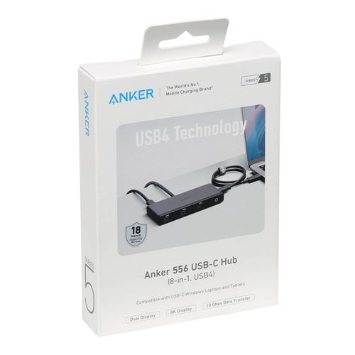 Anker 364 USB-C 10-in-1 Hub; Up to 3480 x 2160 Resolution; Dual