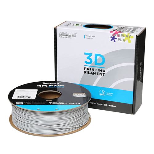 Inland 1.75mm PLA 3D Printer Filament 1kg (2.2 lbs) Cardboard Spool -  Black; Dimensional Accuracy +/- 0.03mm, Fits Most - Micro Center
