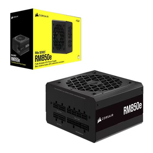 Corsair RM850e Fully Modular Low-Noise ATX Power Supply (Dual EPS12V  Connectors, 105°C-Rated Capacitors, 80 Plus Gold Efficiency, Modern Standby