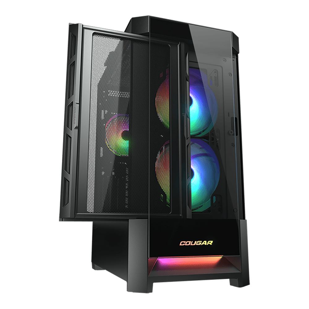 Cougar Duoface RGB Tempered Glass ATX Mid-Tower Computer Case - Black ...