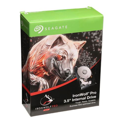 Seagate IronWolf Pro 16 To, Disque dur interne NAS HDD, CMR 3,5 SATA 6  Gbit/s, 256 Mo de mémoire cache, pour NAS RAID, services Rescue valables 3  ans