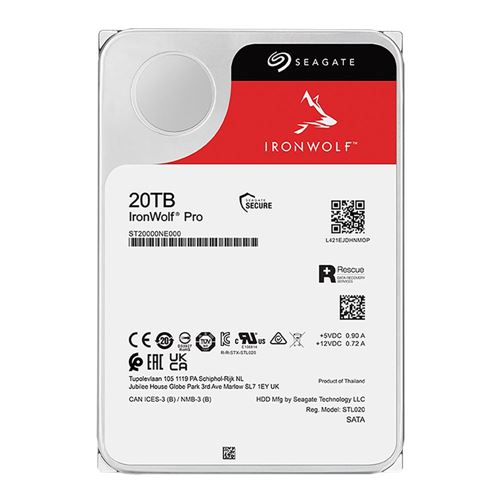 Seagate IronWolf Pro 20TB 7200 RPM SATA III 6Gb/s 3.5