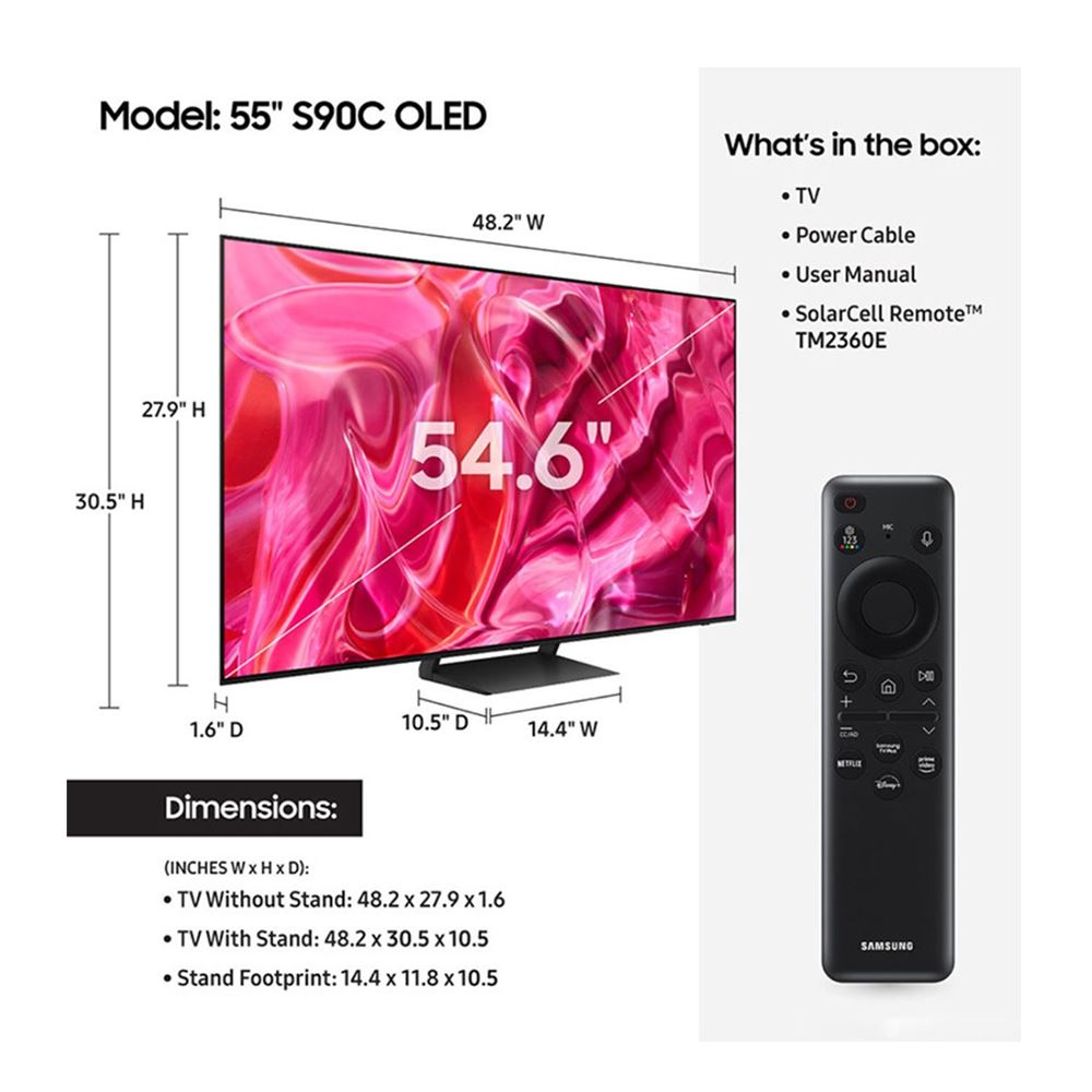 Samsung QN55S90C 55" Class (54.6" Diag.) 4K UHD Smart OLED TV; Game