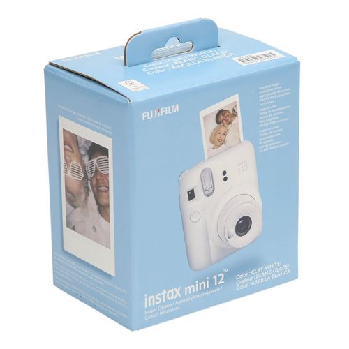 Fujifilm Instax Mini 12 Instant Camera with Case, Decoration (Clay White)