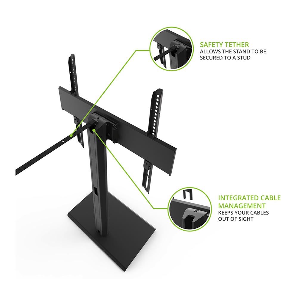 Kanto TTS100 Tabletop; Supports Displays 30 in. to 65 in. Micro Center