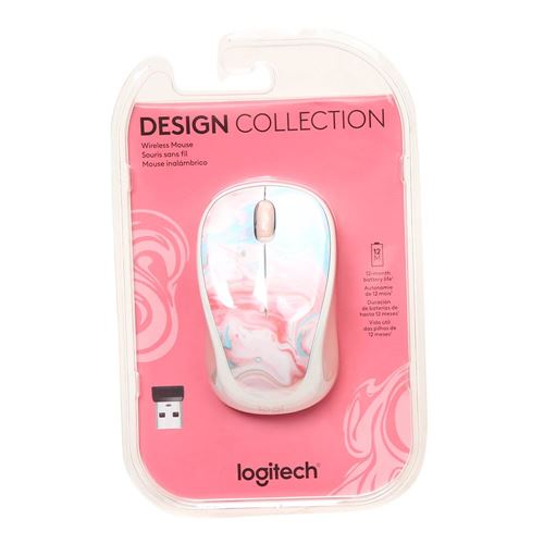 Logitech Design Collection Wireless Mouse - Cotton Candy - Micro