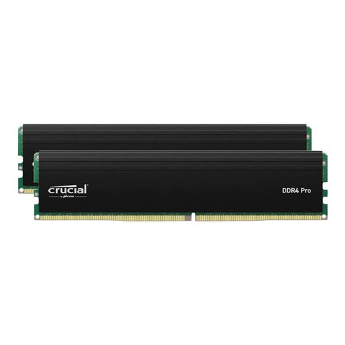 Crucial Pro 64GB (2 x 32GB) DDR4-3200 PC4-25600 CL22 Dual Channel