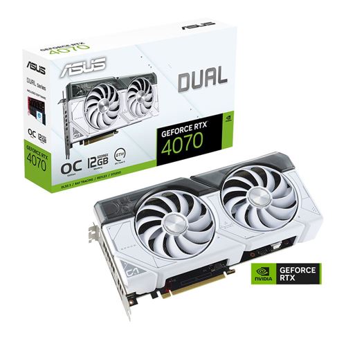 ASUS NVIDIA GeForce RTX 4070 Dual White Edition Overclocked Dual