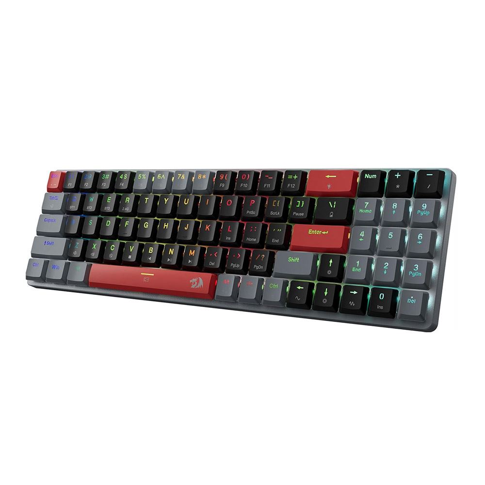 Redragon K626 Low Profile Red Linear Switches Wireless RGB Keyboard ...