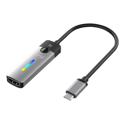 Skal Glat ekstremt j5create USB Type-C to HDMI Adapter; 8K@60Hz; RGB LED Light - Micro Center