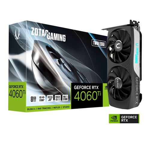 Zotac NVIDIA GeForce RTX 4060 Ti Twin Edge Dual Fan 8GB GDDR6 PCIe